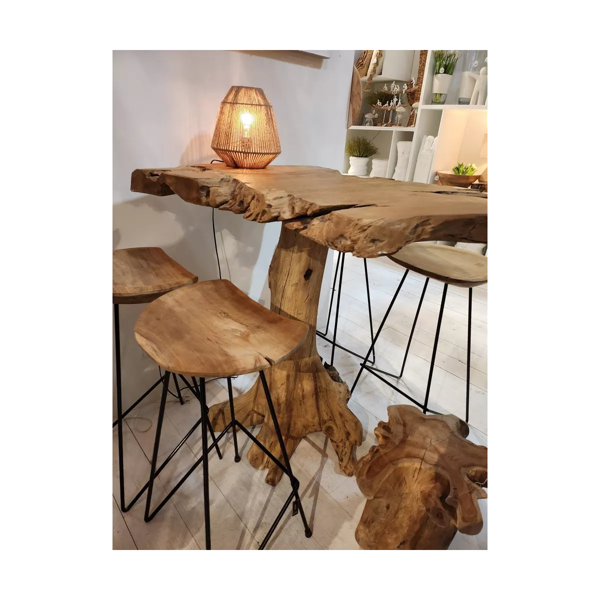 Table Haute Racine Teck h105cm
