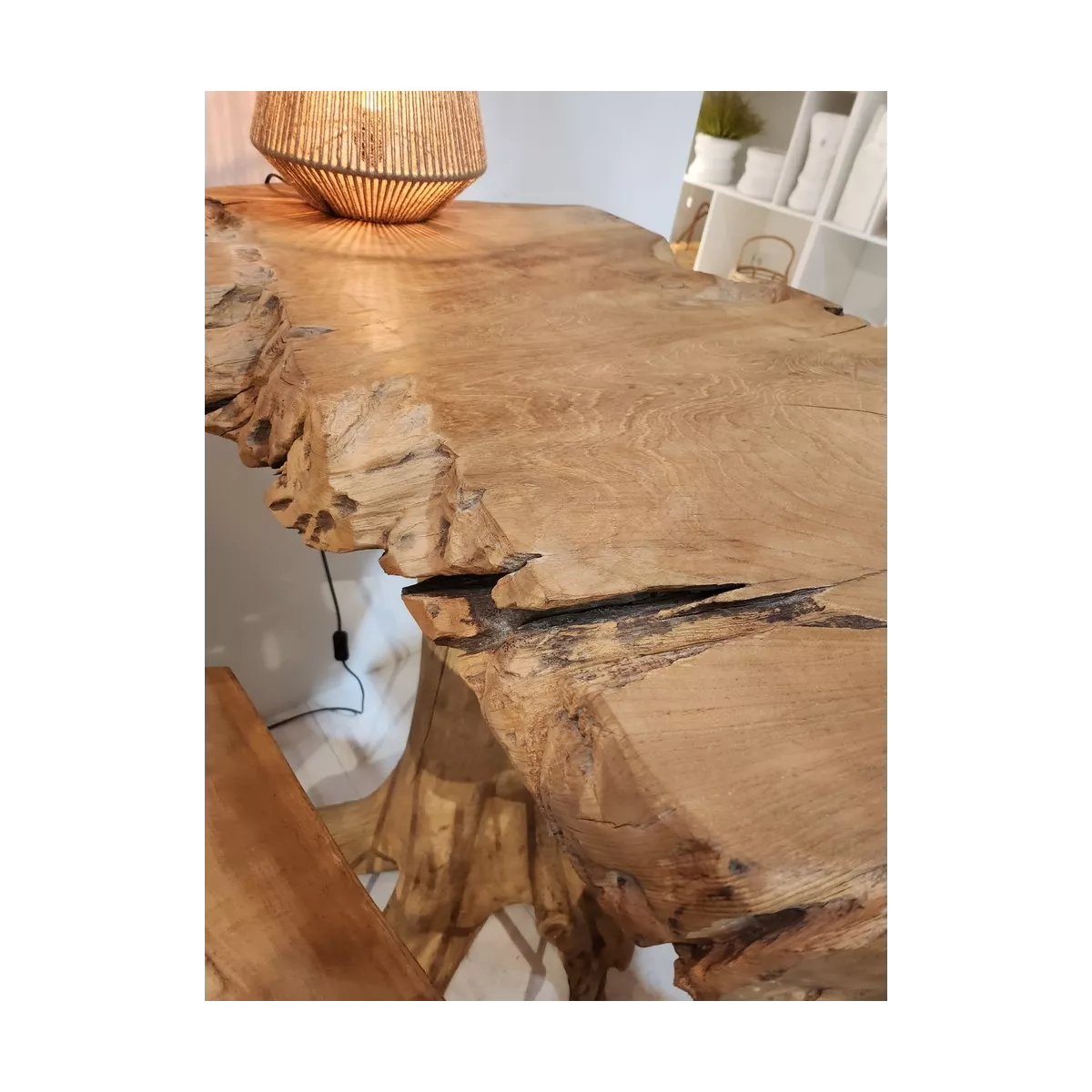 Table Haute Racine Teck h105cm
