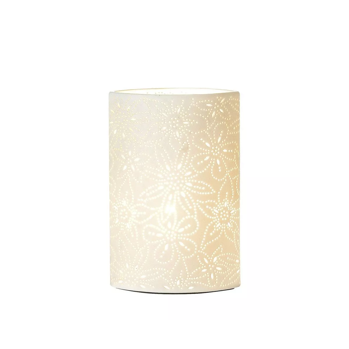 Lampe Porcelaine Fleur H.35