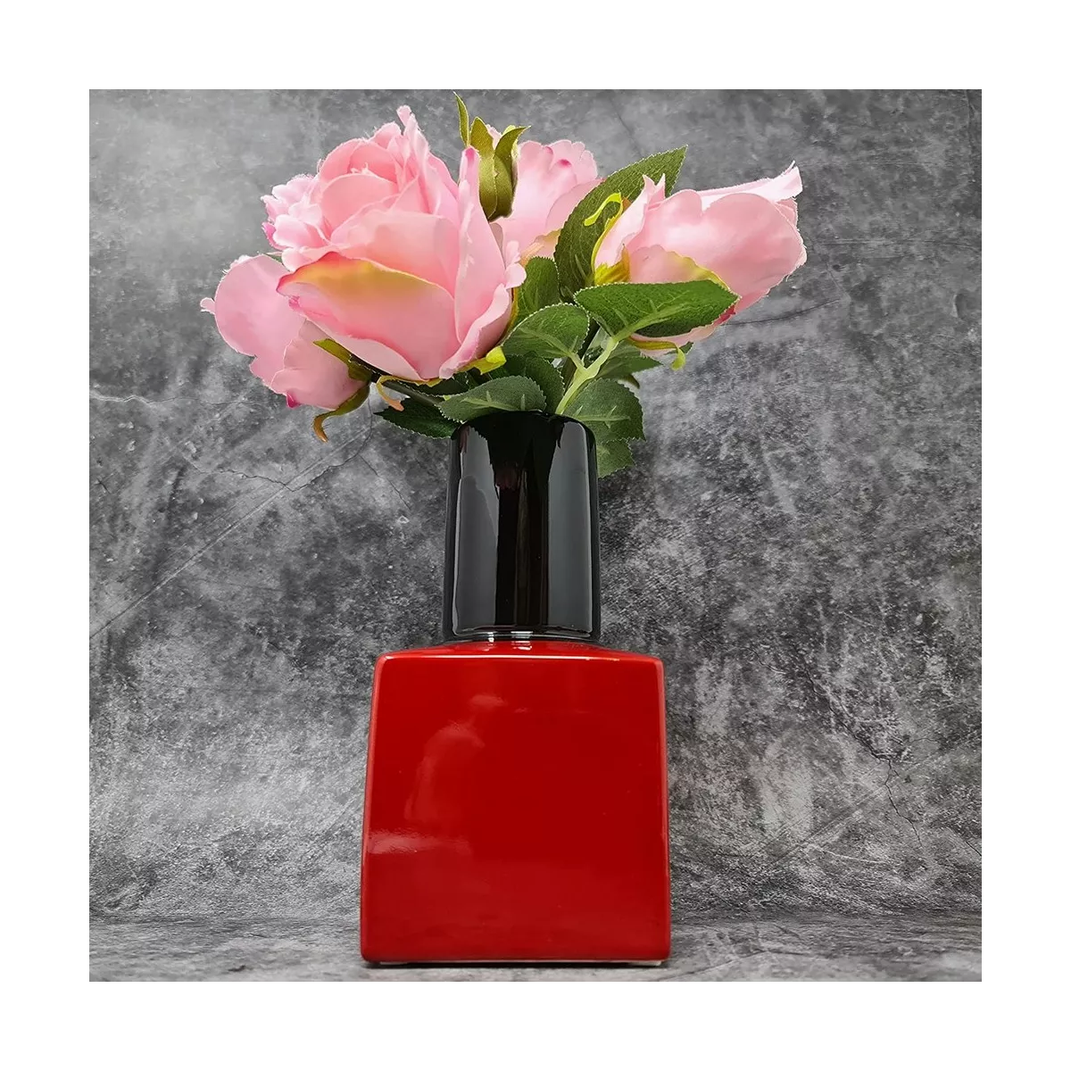 Vase Vernis Ongles Rouge H.18