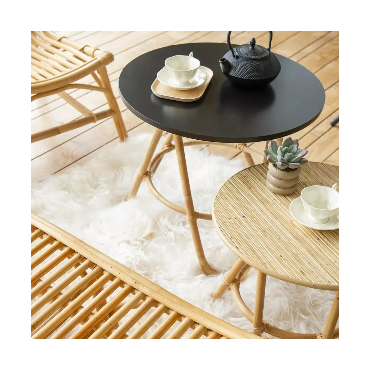 Table Diabolo Naturelle 60x60