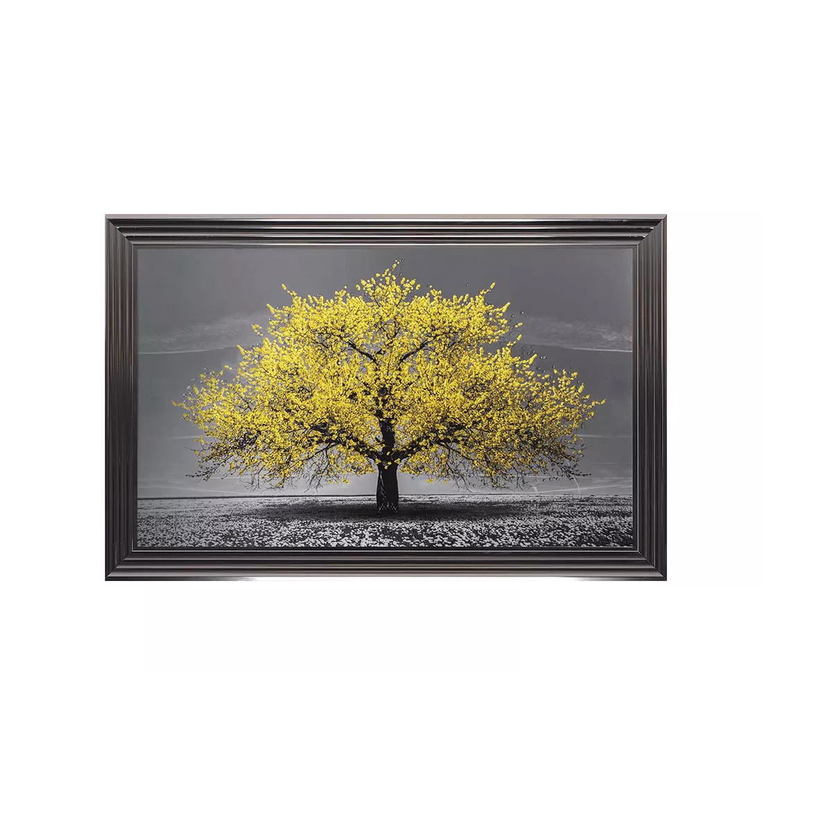Tableau Arbre Jaune liquide gel 116 x 76
