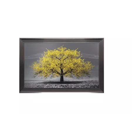 Tableau Arbre Jaune liquide gel 116X76