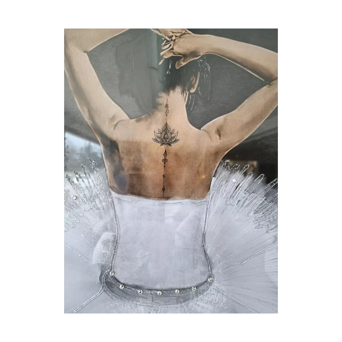 Tableau Danseuse Dos liquide gel 76 x76