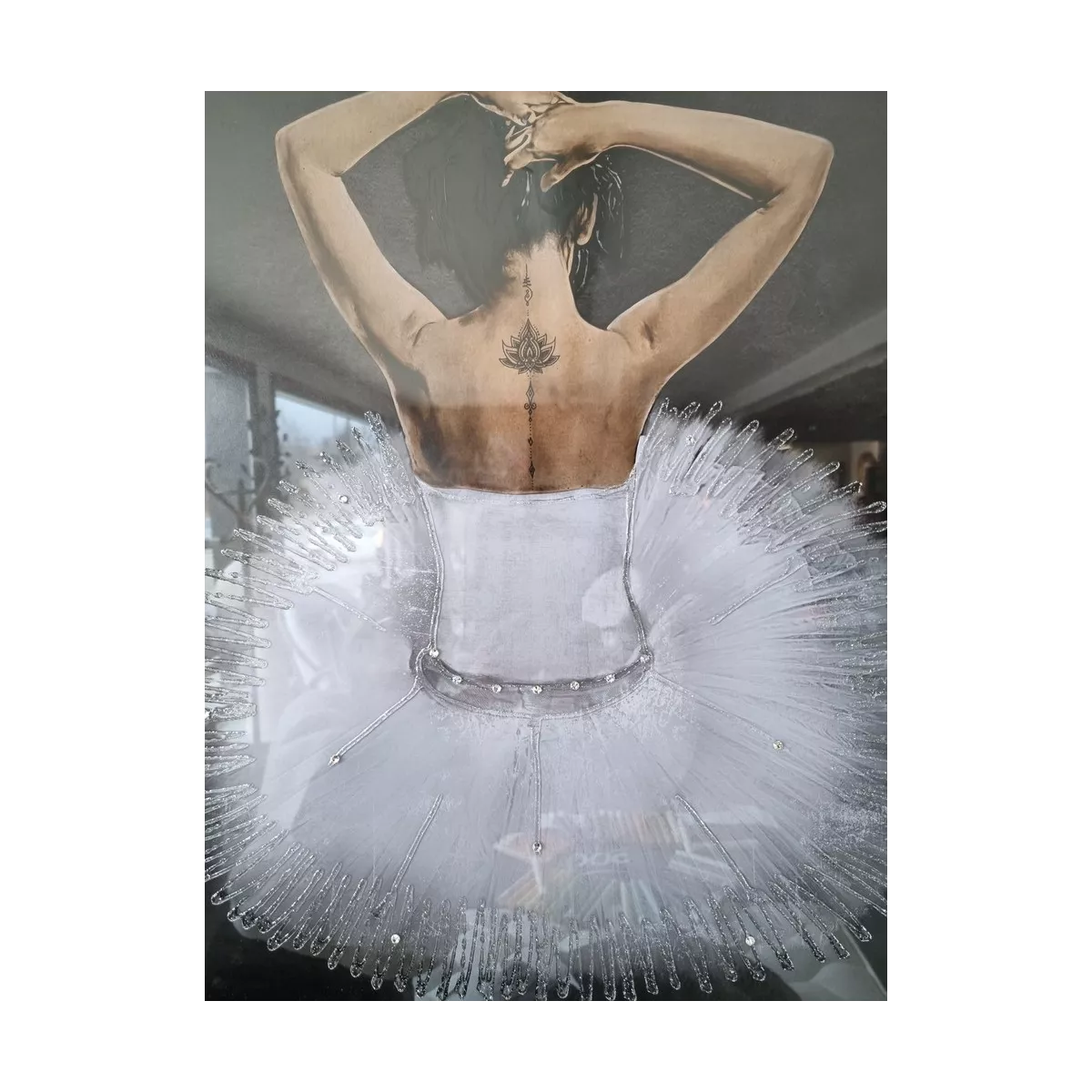 Tableau Danseuse Dos liquide gel 76 x76