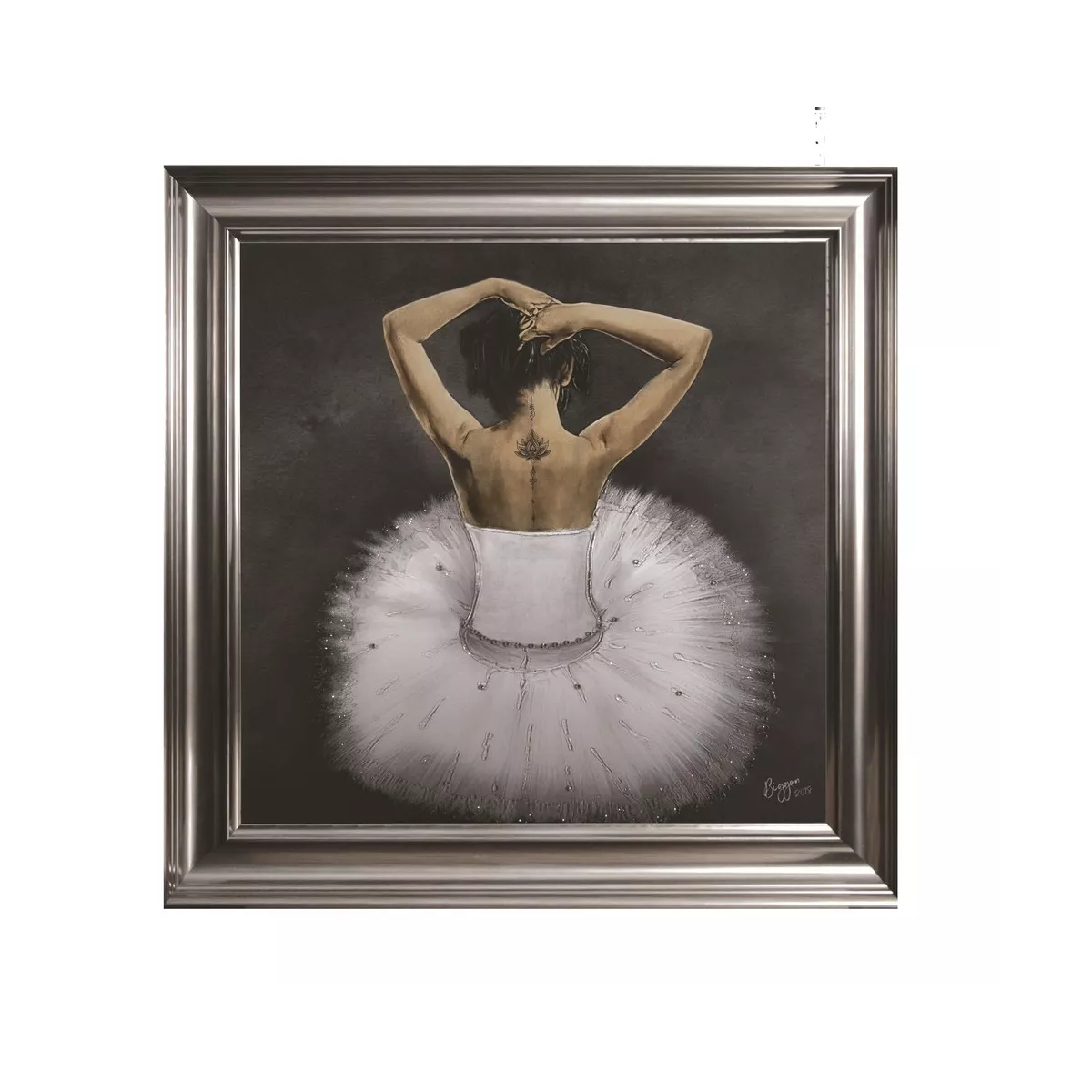 Tableau Danseuse Dos liquide gel 76 x76
