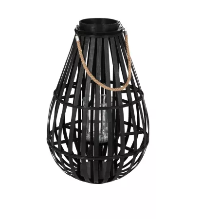 Lanterne Goutte Bambou Noir H.70cm