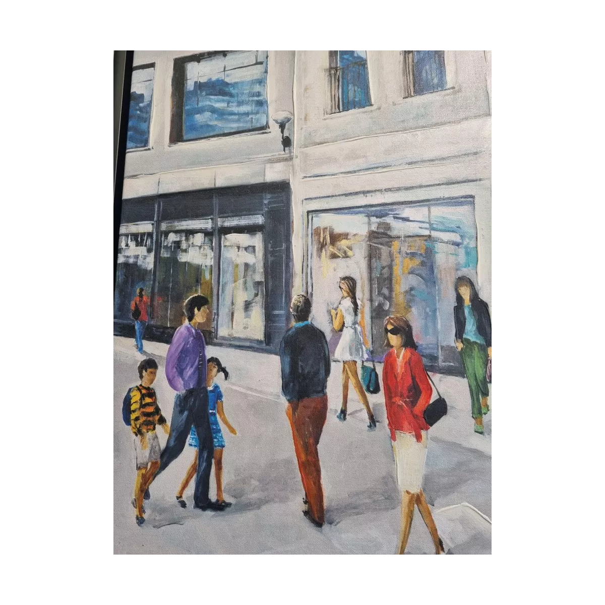 Tableau Silhouettes devant Galerie 90x70