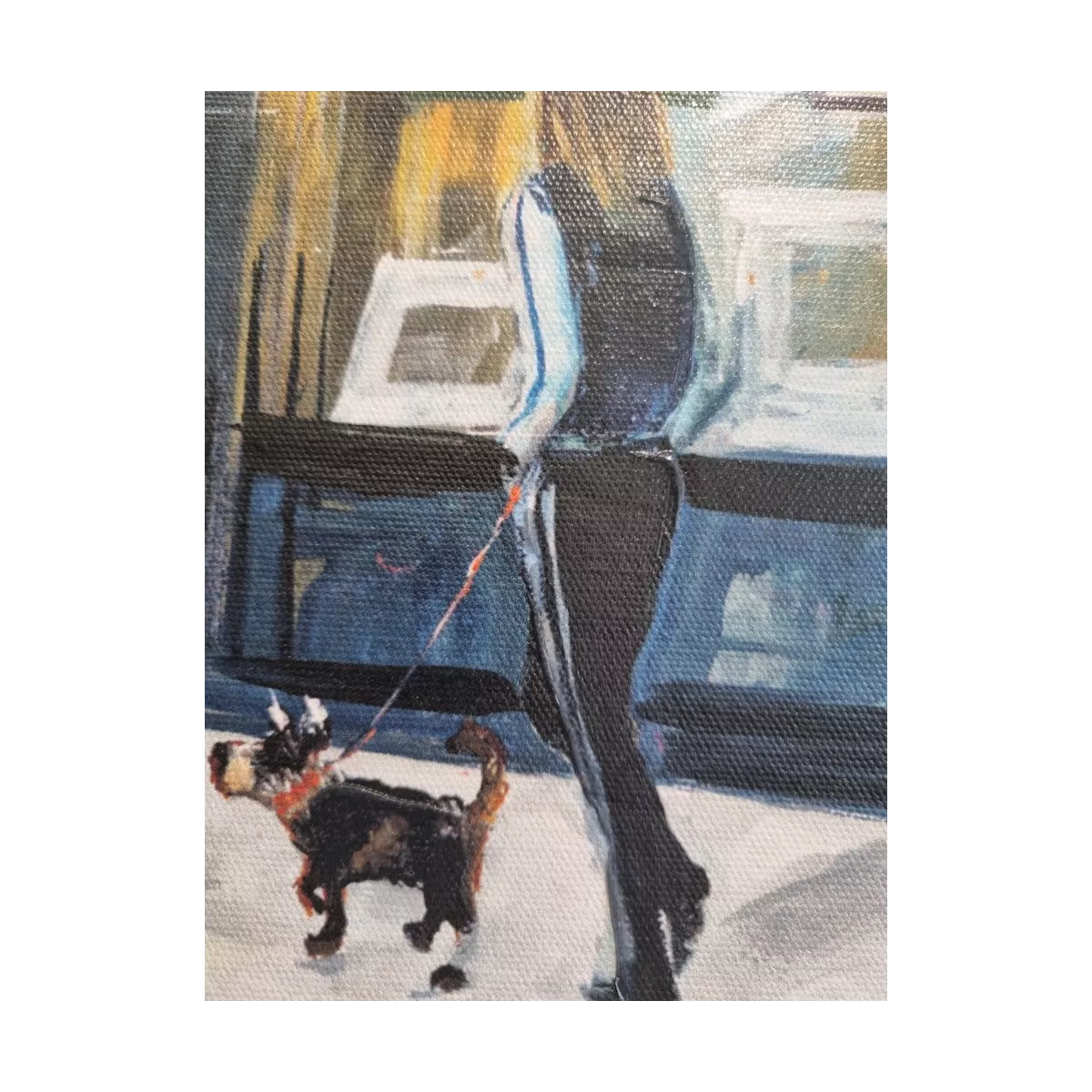 Tableau Silhouettes devant Galerie 90x70