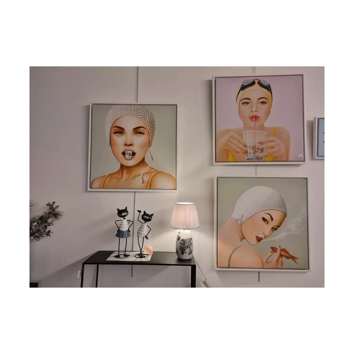Tableau Baigneuse Sorbet 35x35
