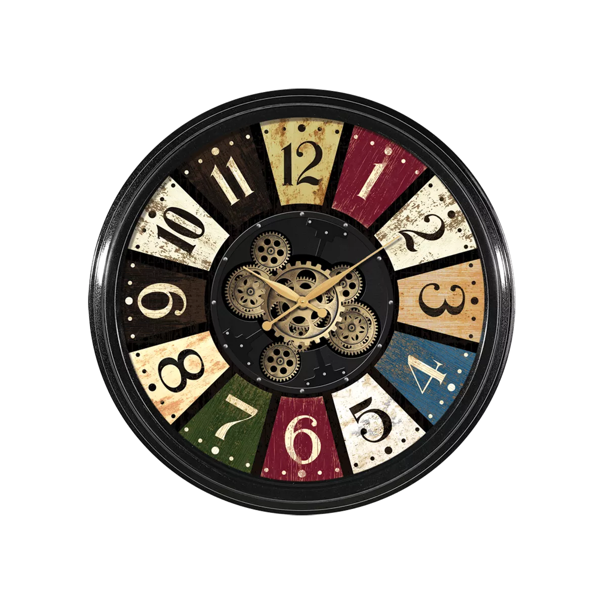 Horloge Industrielle Multicolore 60cm