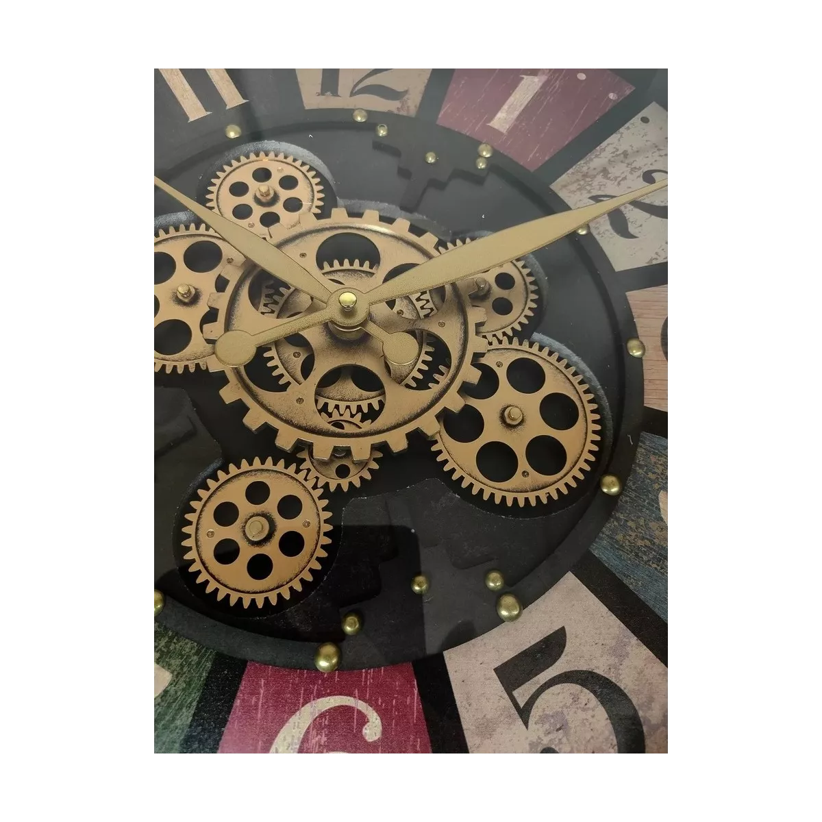 Horloge Industrielle Multicolore 60cm