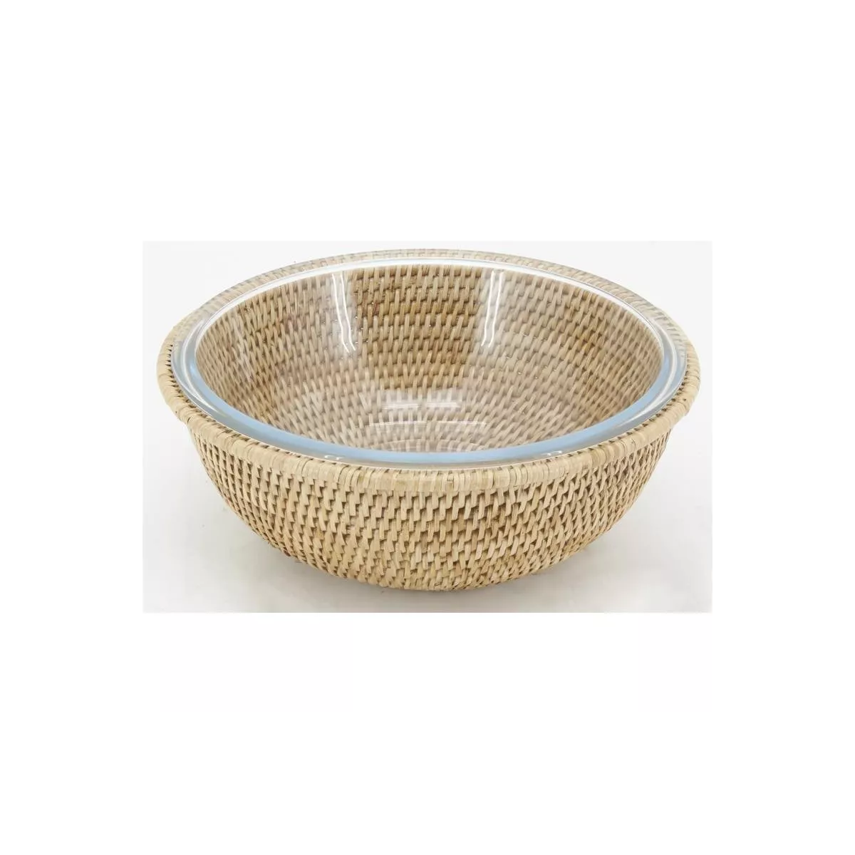Saladier + rotin Antique 30x30