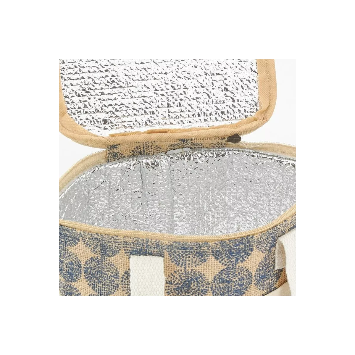 Sac lunch en jute + isotherme 20x15