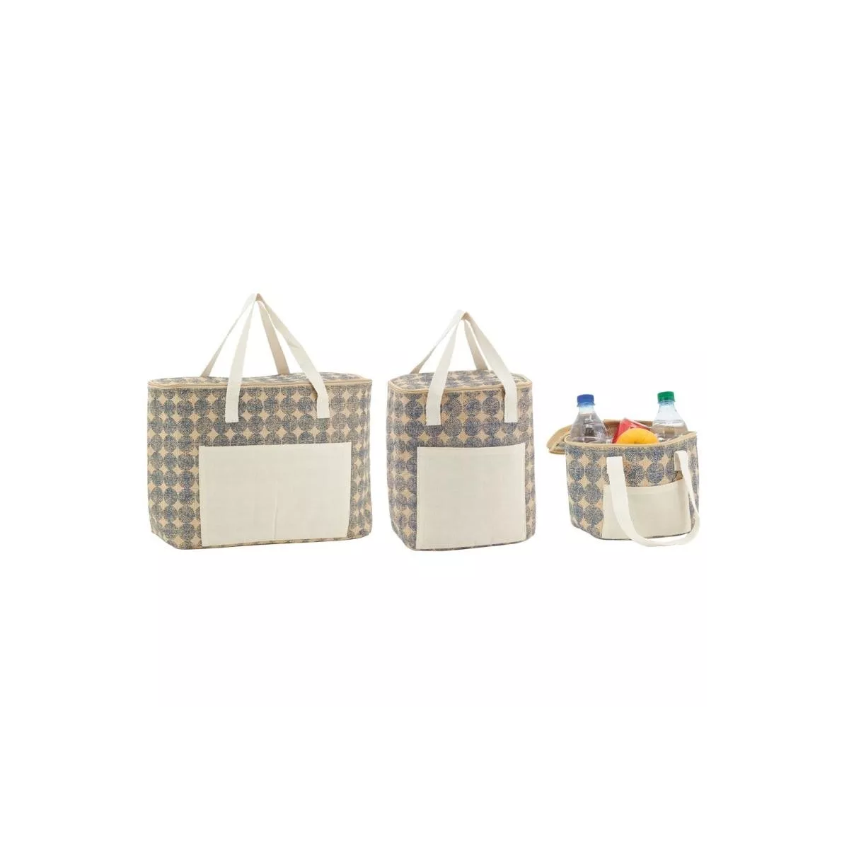Sac lunch en jute + isotherme 20x15