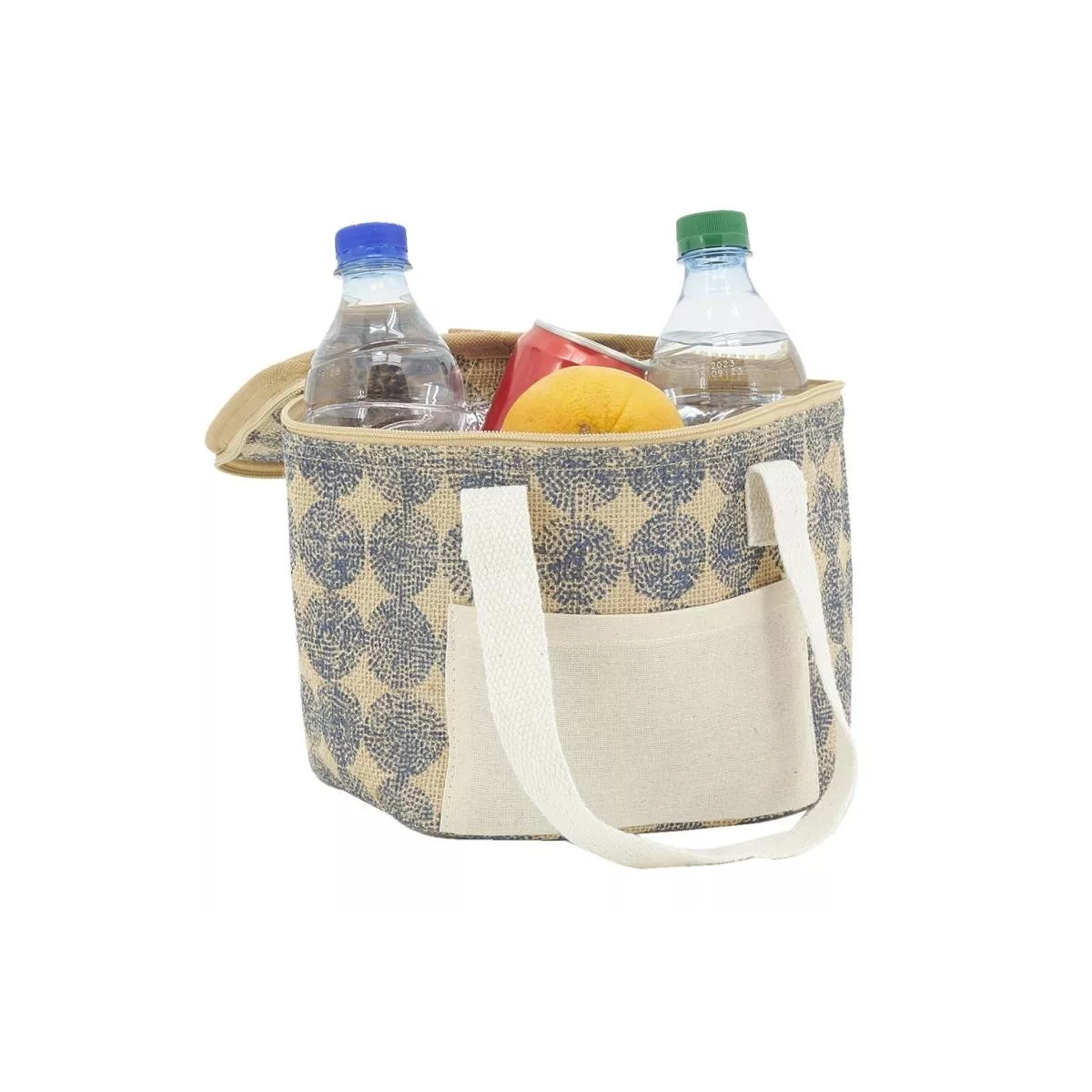 Sac lunch en jute + isotherme 20x15