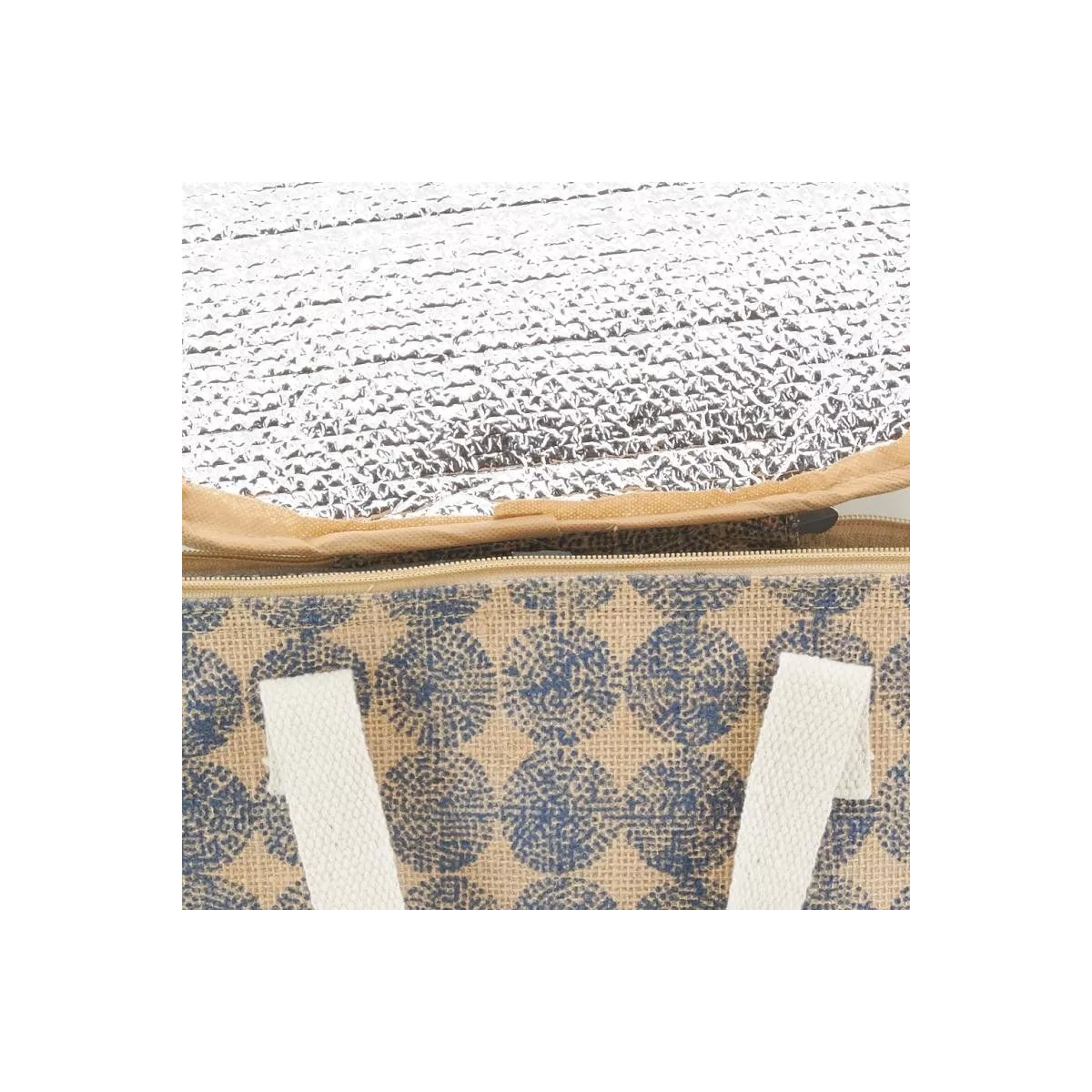 Sac lunch en jute + isotherme 25x15