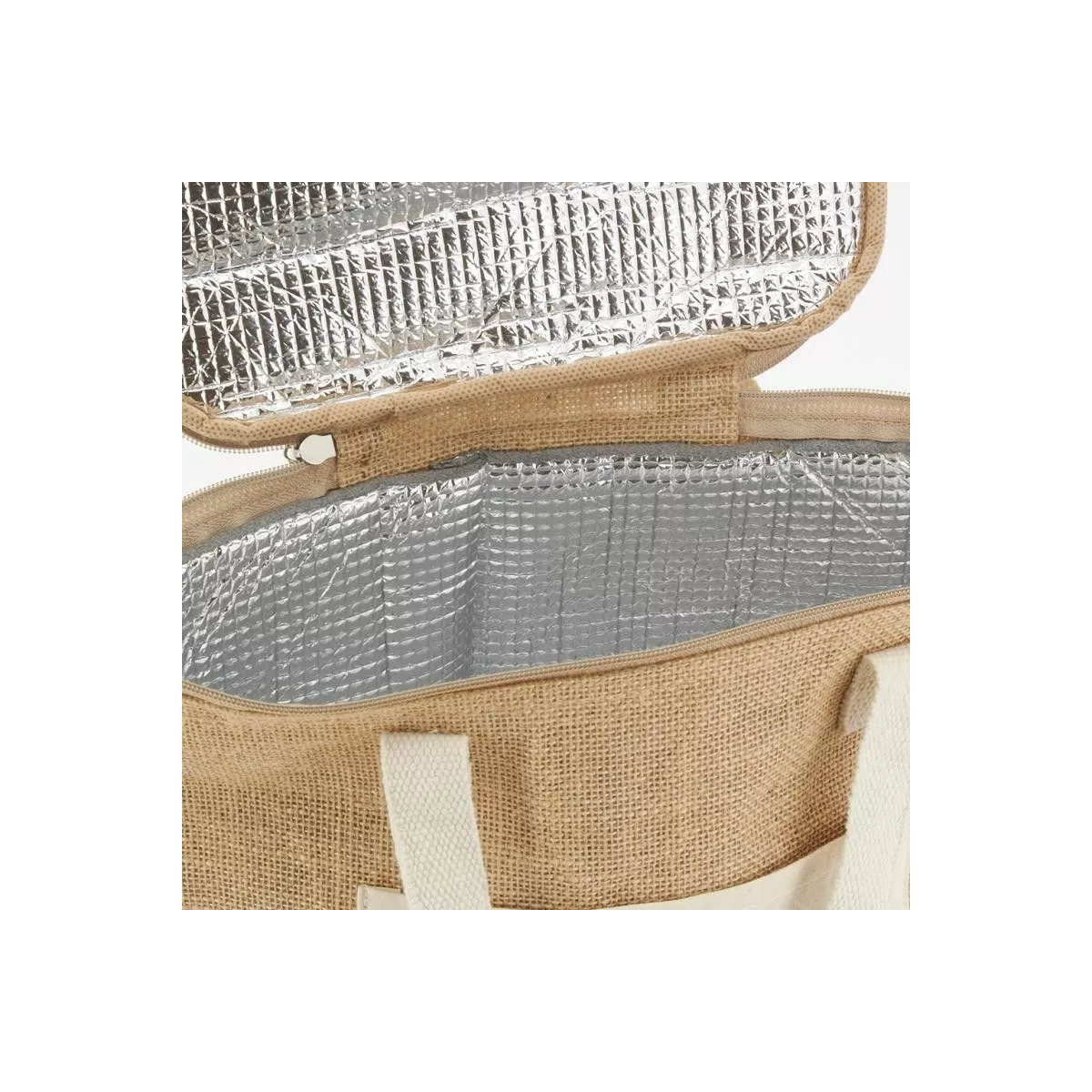 Sac lunch en jute + isotherme 20x15