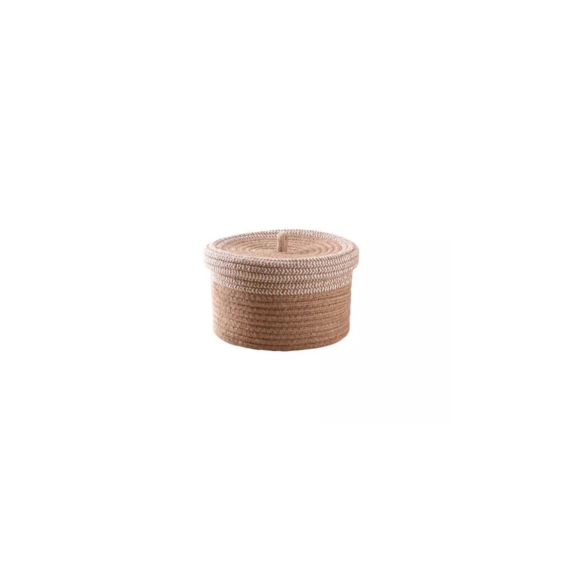 Corbeille en jute bi-ton 20x20