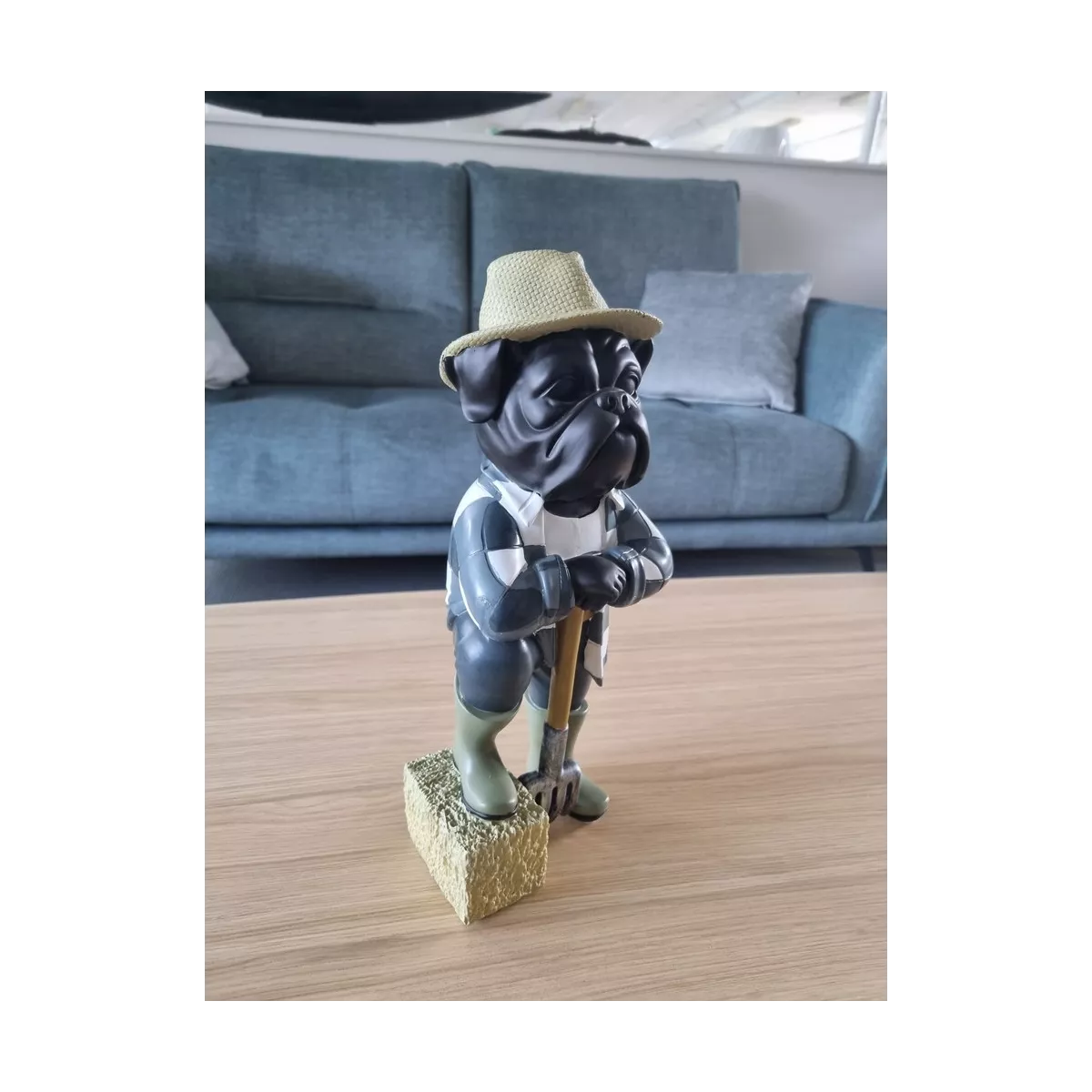 Statue Chien Fermier h35