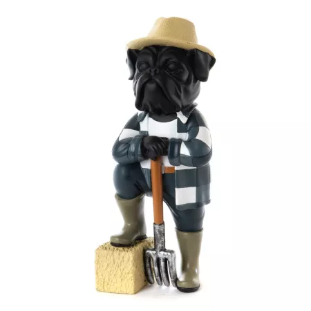 Statue Chien Fermier h35