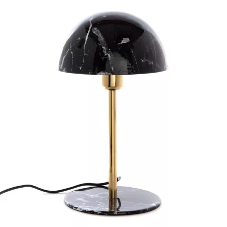 Lampe Champignon Marbre Noir h36