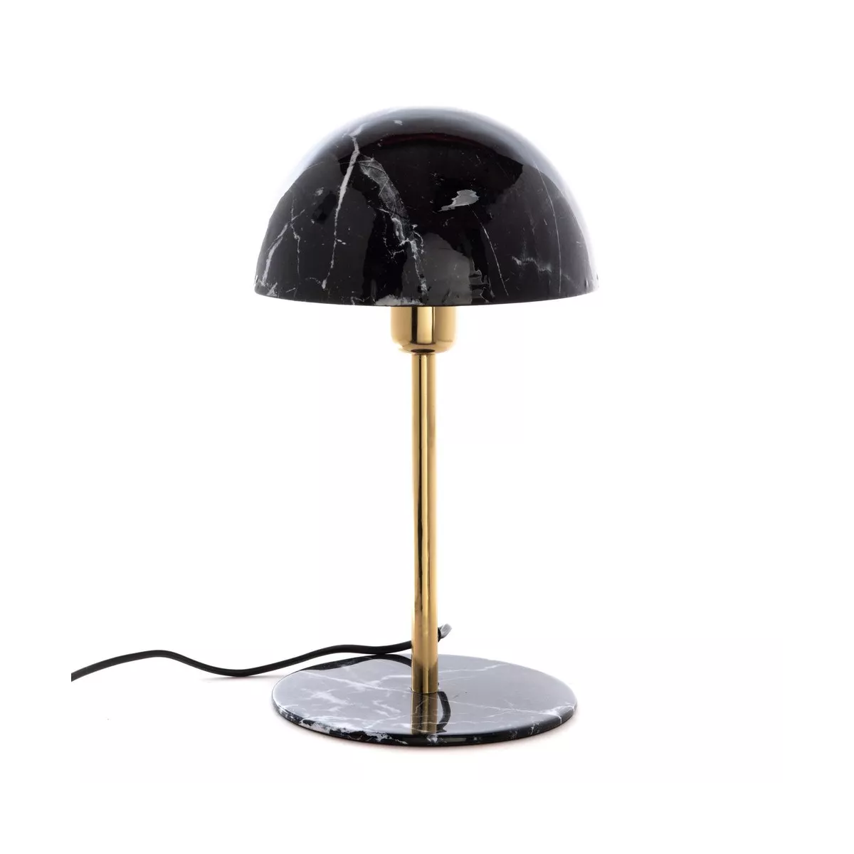Lampe Champignon Marbre Noir h36