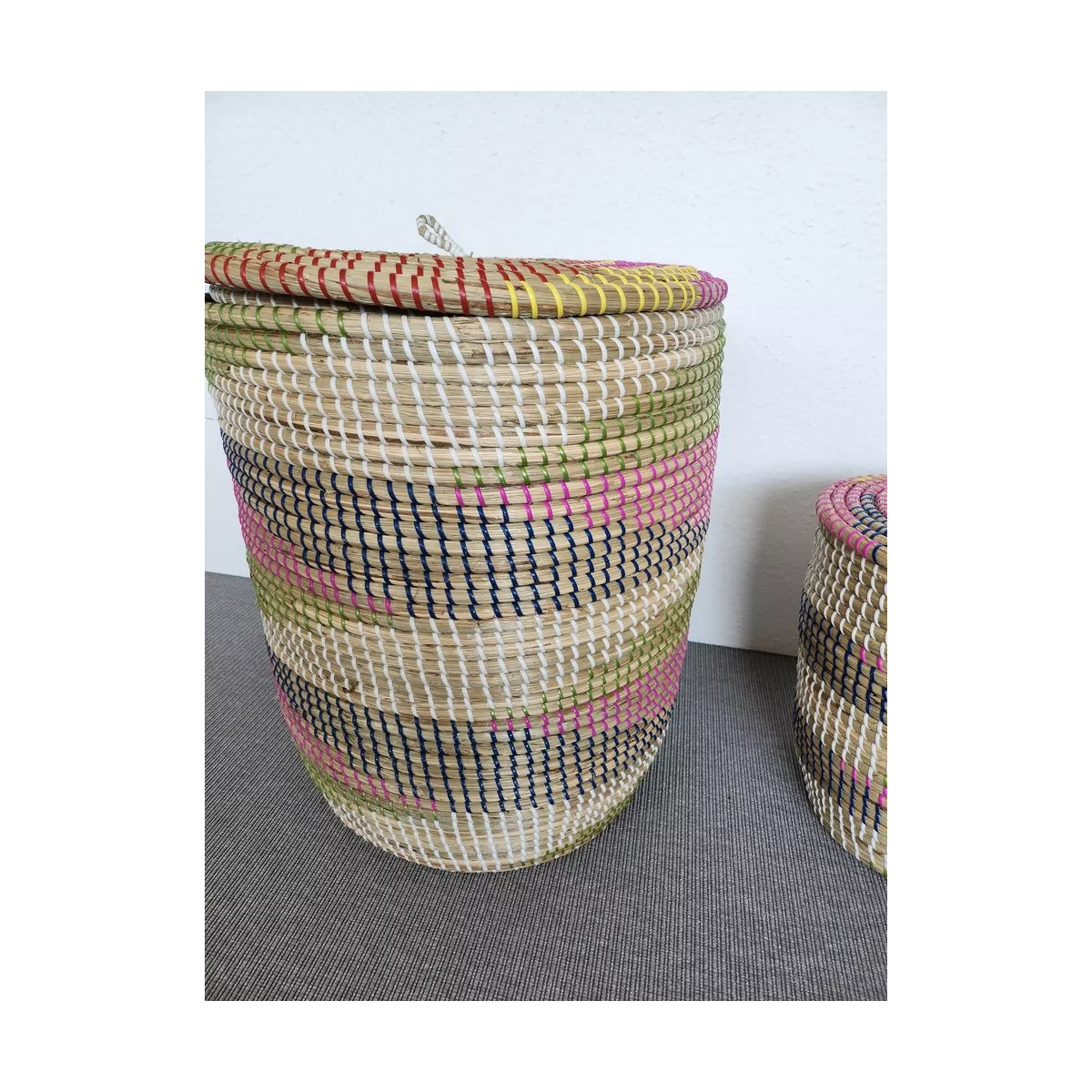 Panière à linge en Jonc Colors H.50cm