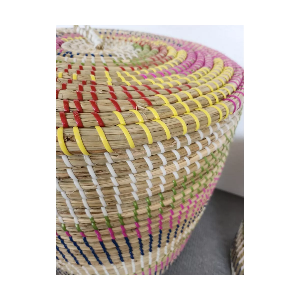 Panière à linge en Jonc Colors H.50cm