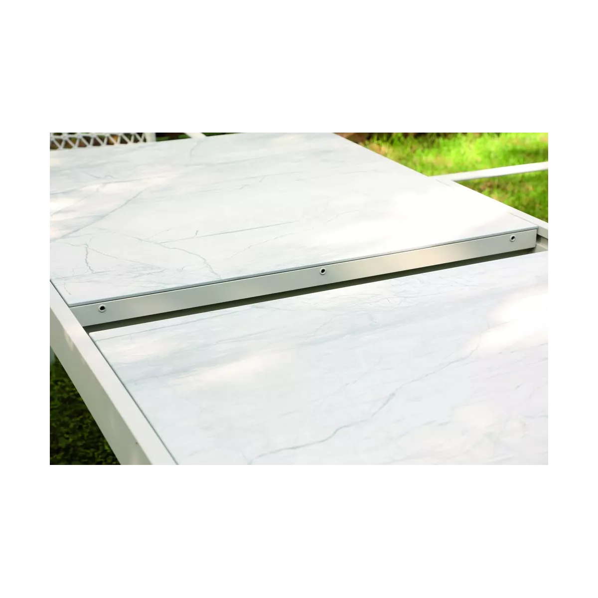 Table 200/300x100  Vérona Aluminium et Verre