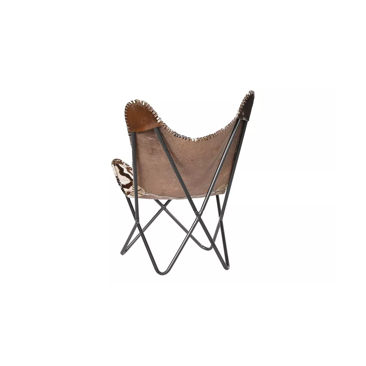 Fauteuil Cuir Losanges et Métal