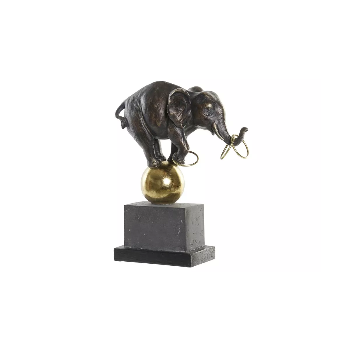 Statue Elephant sur boule  h41
