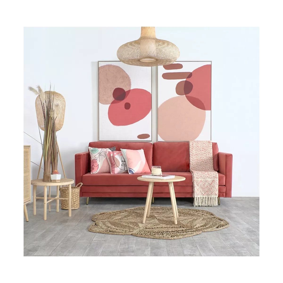 Suspension en Bambou 75x75