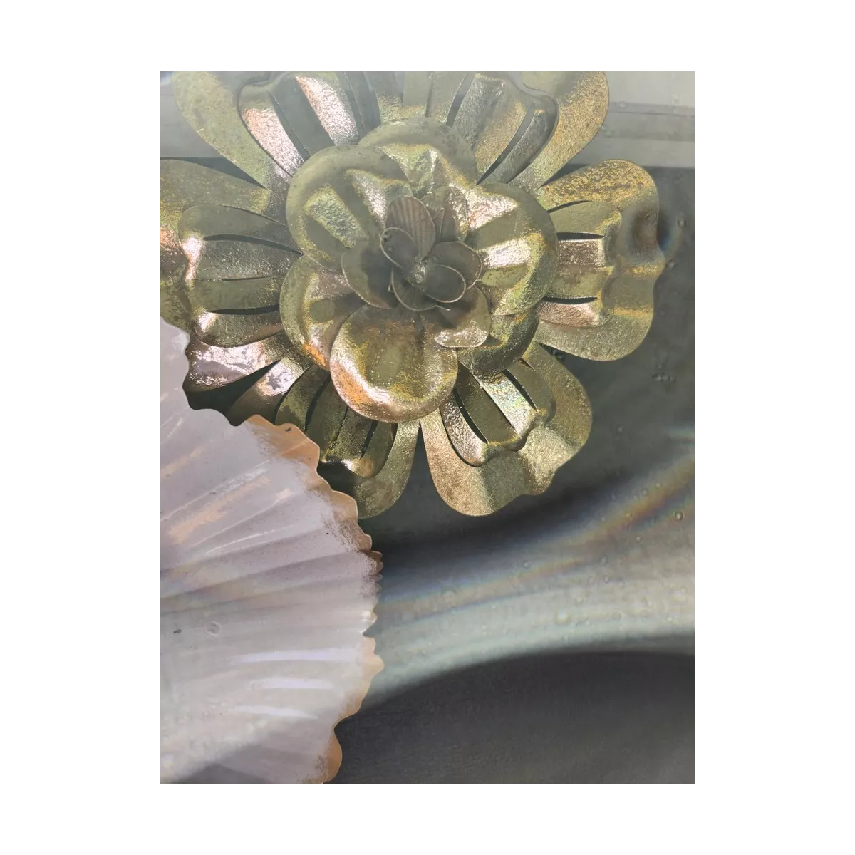 Décoration Murale Fleurs Blanches 93x54