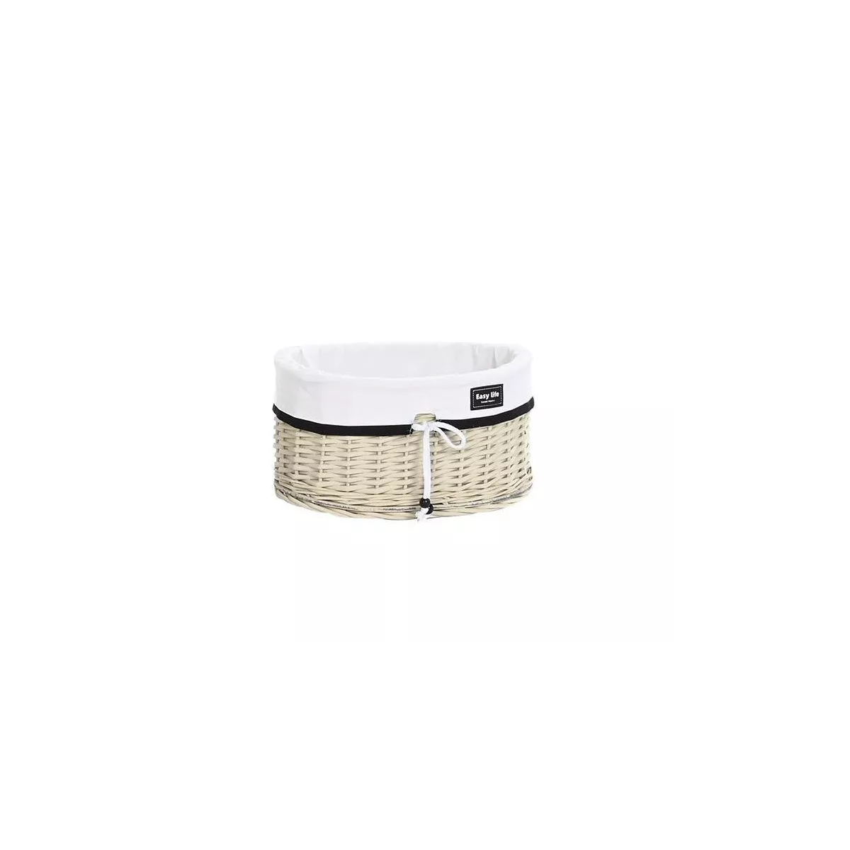 Corbeille en Osier Blanc Easy Life 36x21