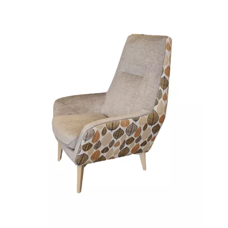 Fauteuil Haut Dossier Catania Feuilles Jaunes