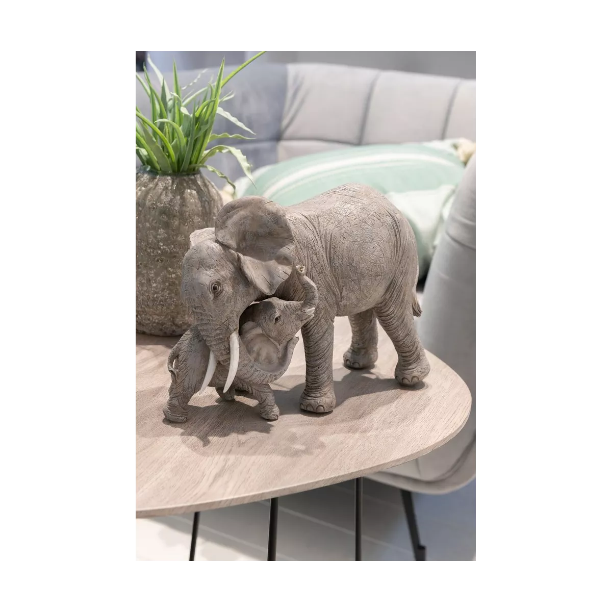 Eléphants gris Calin 29x21