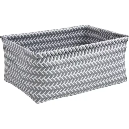 Corbeille en polypro 35x25 gris et blanc