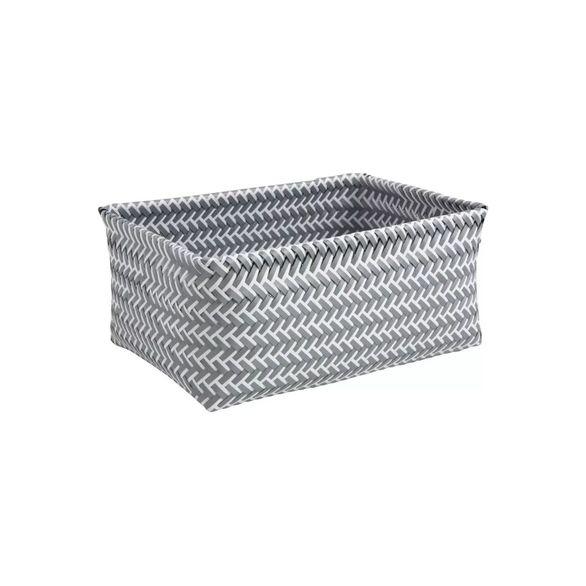 Corbeille en polypro 33x22 gris et blanc