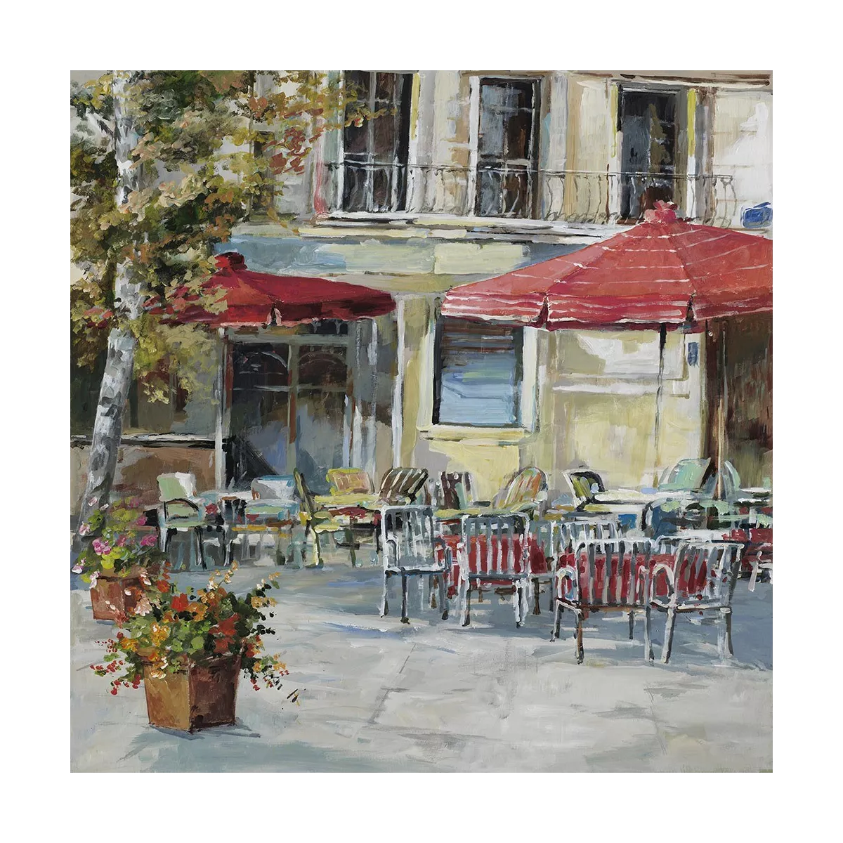 Tableau Café au Village 70x70