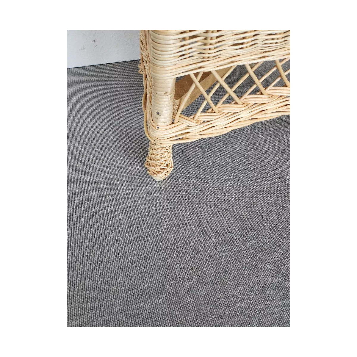 Fauteuil Anne en osier blanc H.95 cm