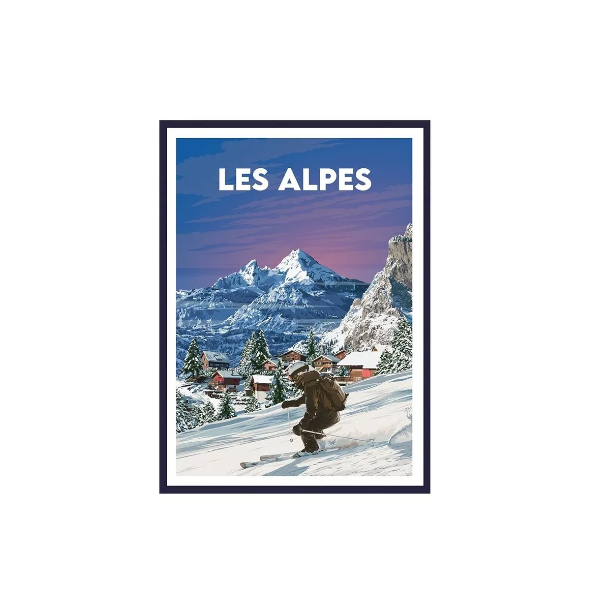 Tableau Poster Les Alpes 50x70