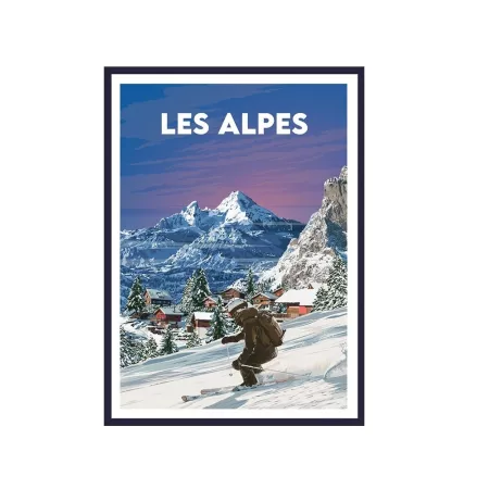 Tableau Poster Les Alpes 50x70