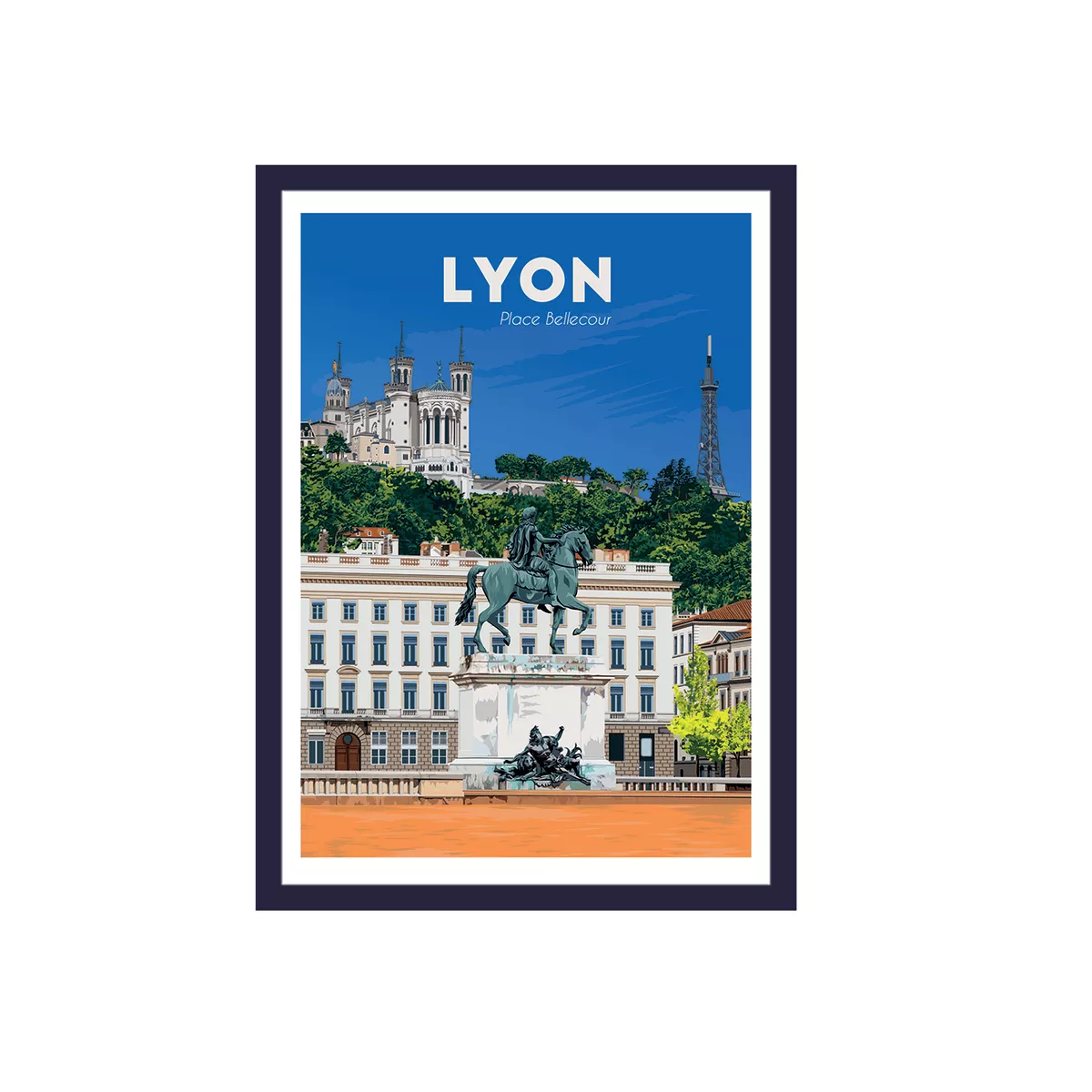 Tableau Poster Lyon Eté 30x40