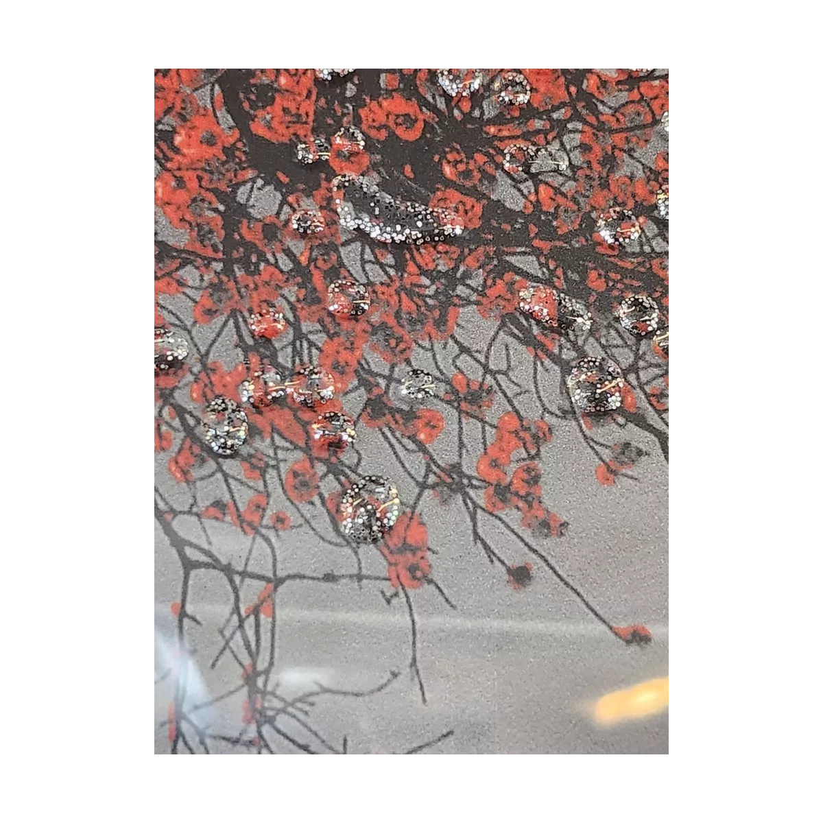 Tableau Arbre Rouge liquide gel 116x76