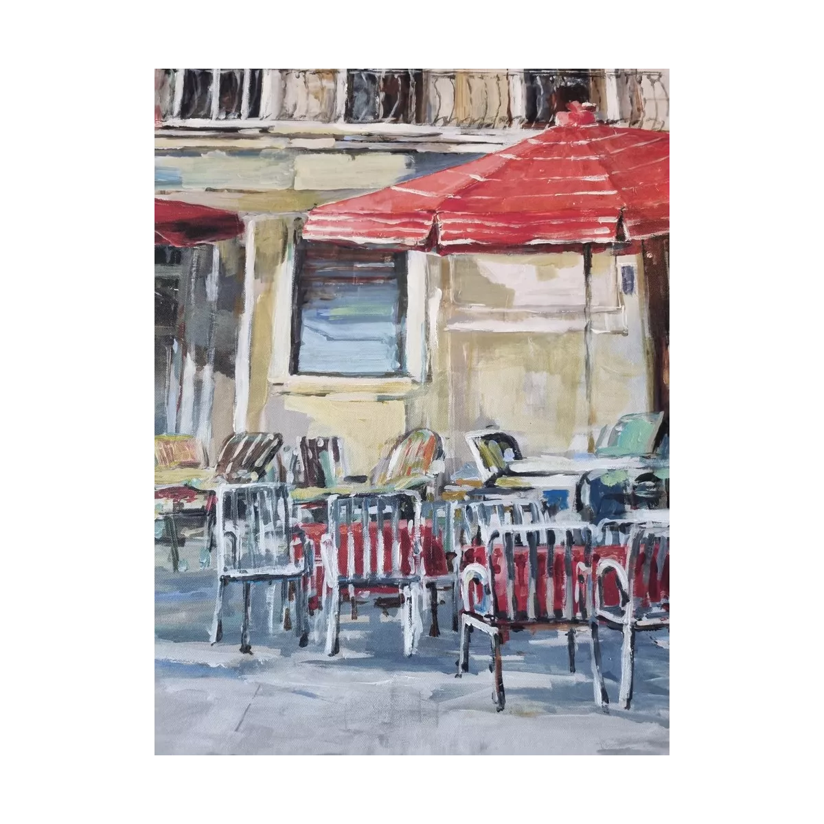 Tableau Café au Village 70x70