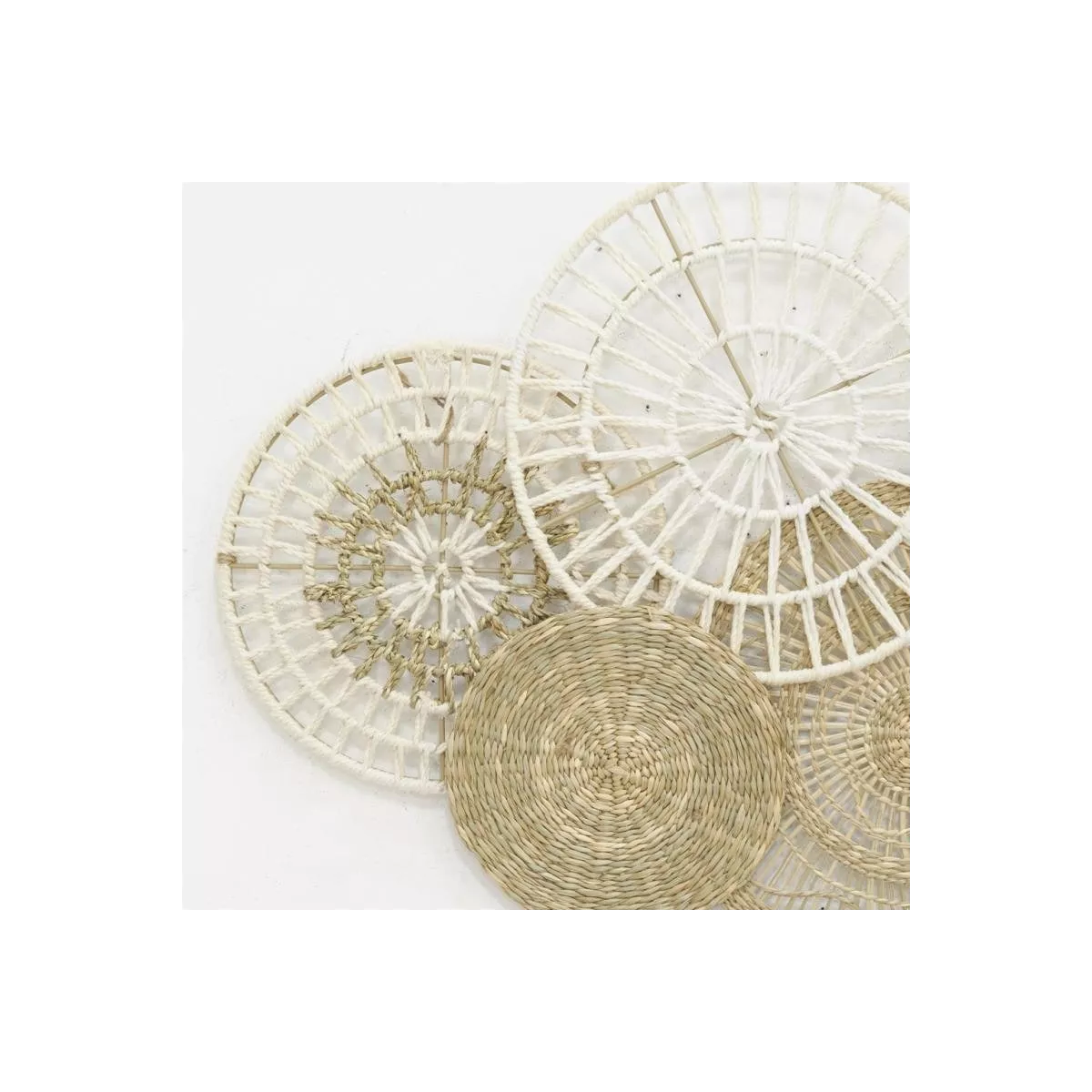 Decoration Murale en Jute et Coton 88x50
