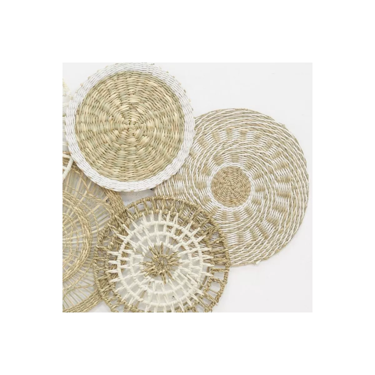 Decoration Murale en Jute et Coton 88x50
