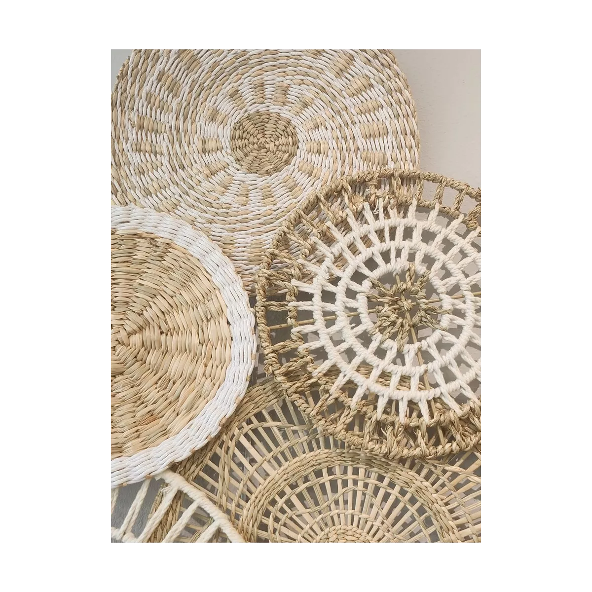 Decoration Murale en Jute et Coton 88x50