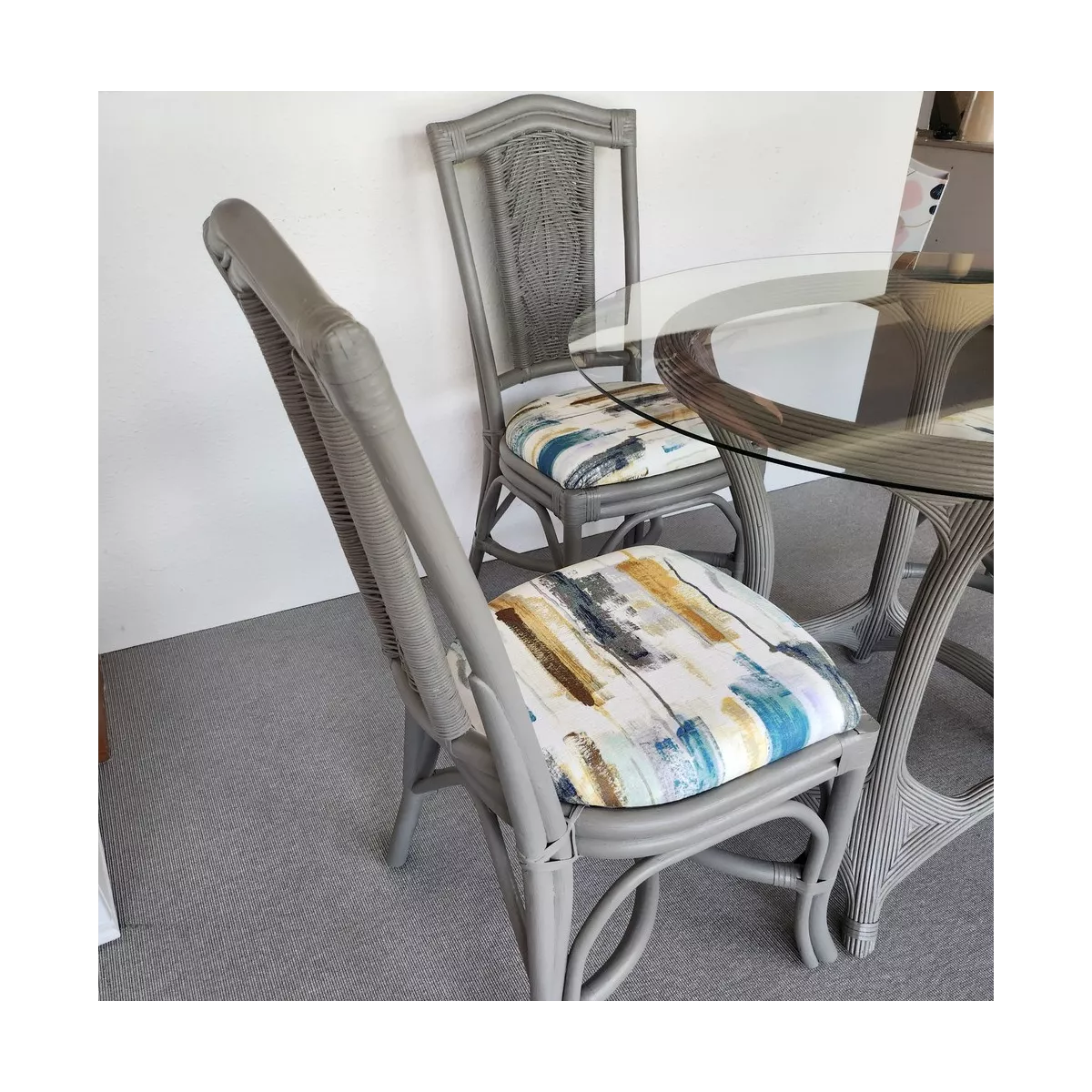 Table Helios Rotin Taupe